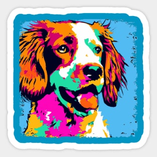 Brittany Pop Art - Dog Lover Gifts Sticker